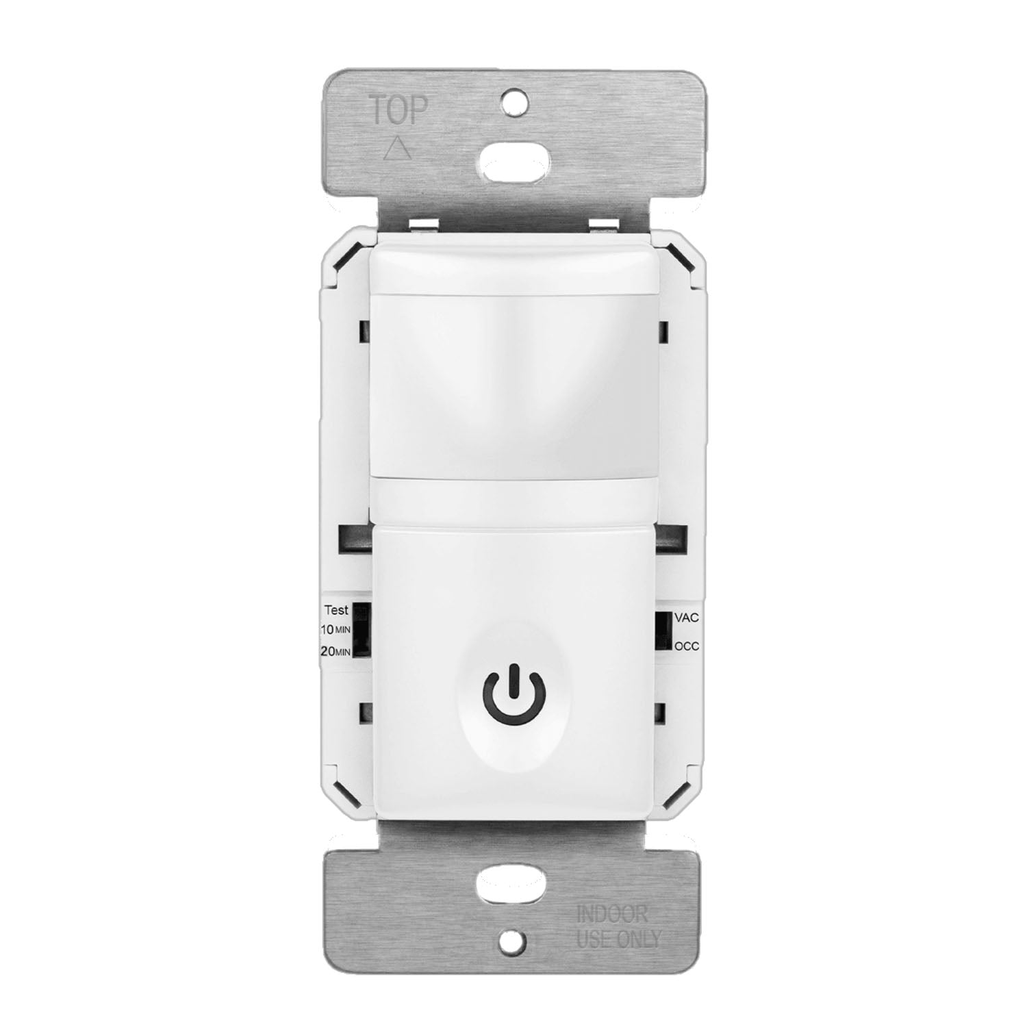 120V Occupancy/Vacancy Motion Sensor Switch PIR Single Pole Ground Wire Required White