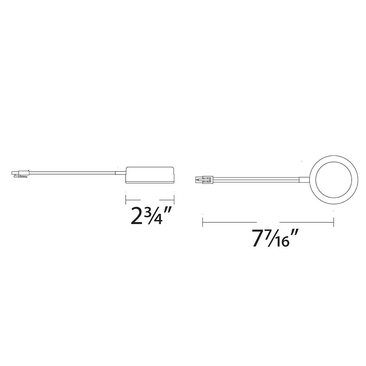 120V 3-CCT LED Puck Light, 290Lm, Single Wire, 27K|30K|35K, Brushed Nickel