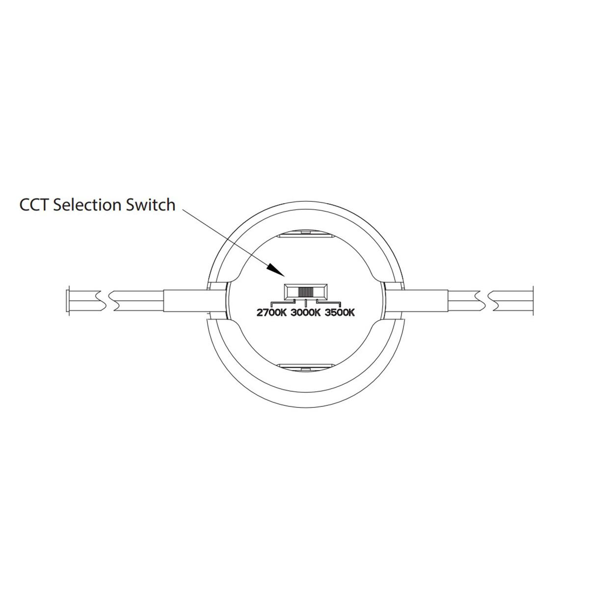 120V 3-CCT LED Puck Light, 290Lm, Double Wire, 27K|30K|35K, White