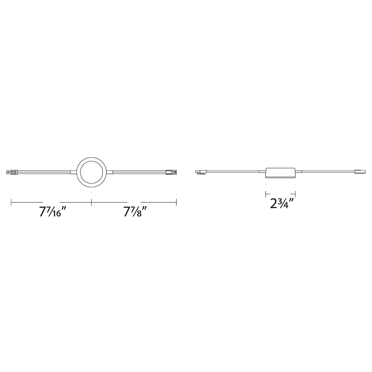 120V 3-CCT LED Puck Light, 290Lm, Double Wire, 27K|30K|35K, White