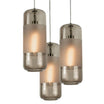 Hermosa 17 in. 3 lightPendant Light Satin Nickel finish with Brown shade - Bees Lighting