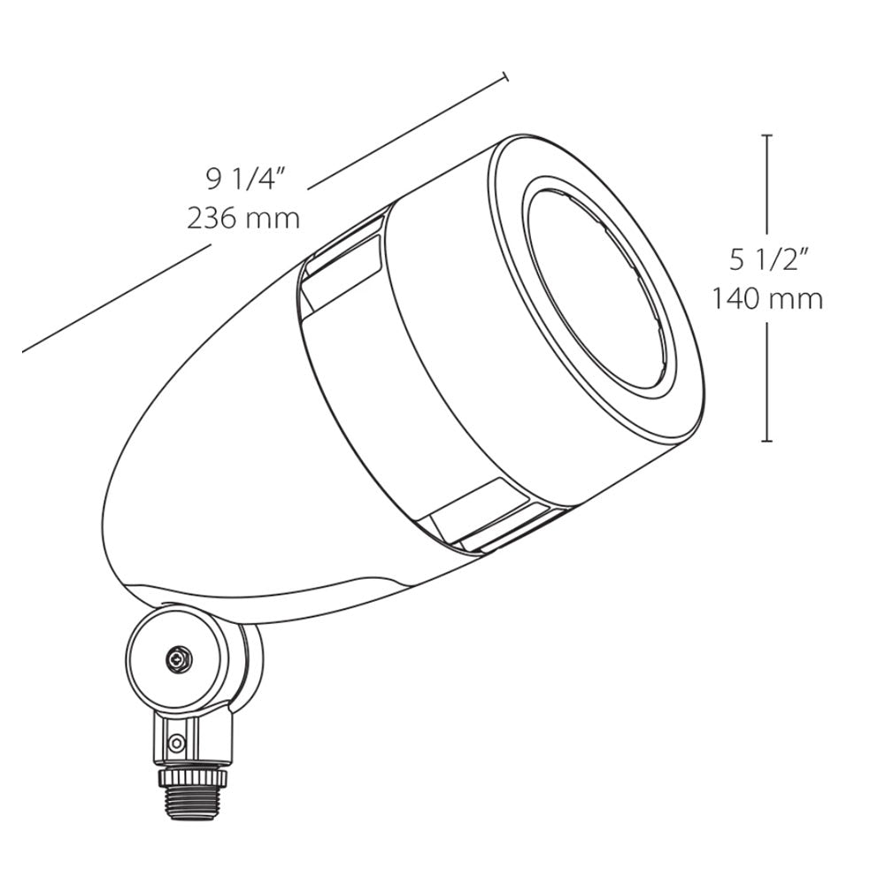 Landscape LED Spotlight, 1600 Lumens, 13 Watts, 3000K, 120-277V, White - Bees Lighting