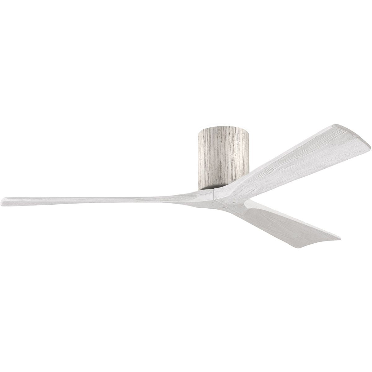 Irene 3-Blade 60 Inch Hugger Ceiling Fan with Remote, Barnwood with Matte White Blades