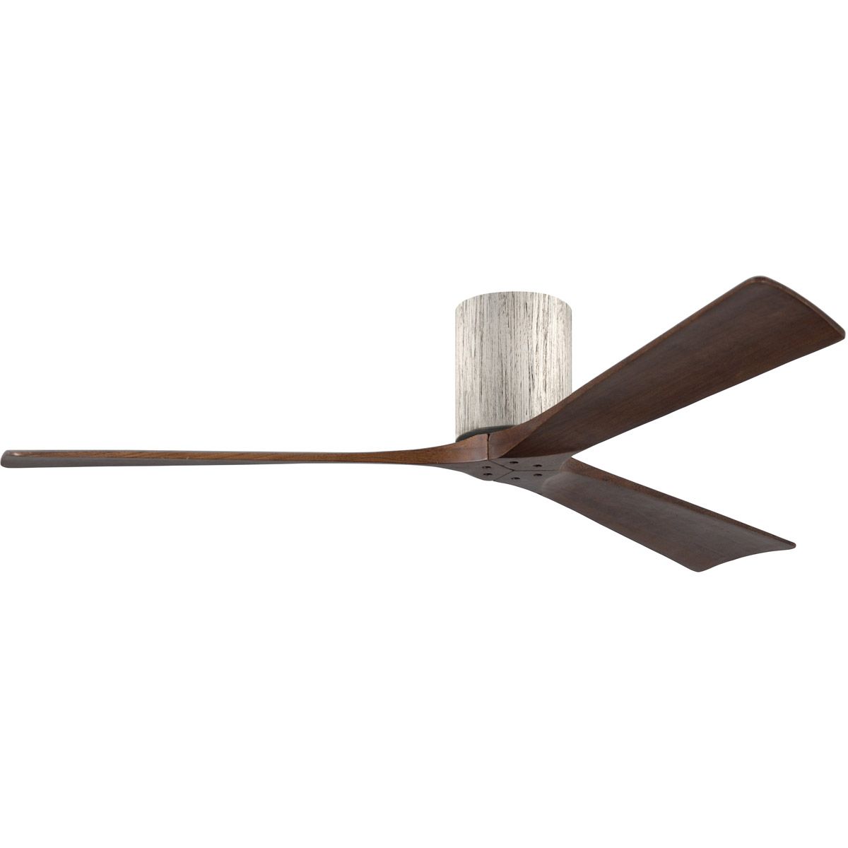 Irene 3-Blade 60 Inch Hugger Ceiling Fan with Remote, Barnwood with Walnut Blades