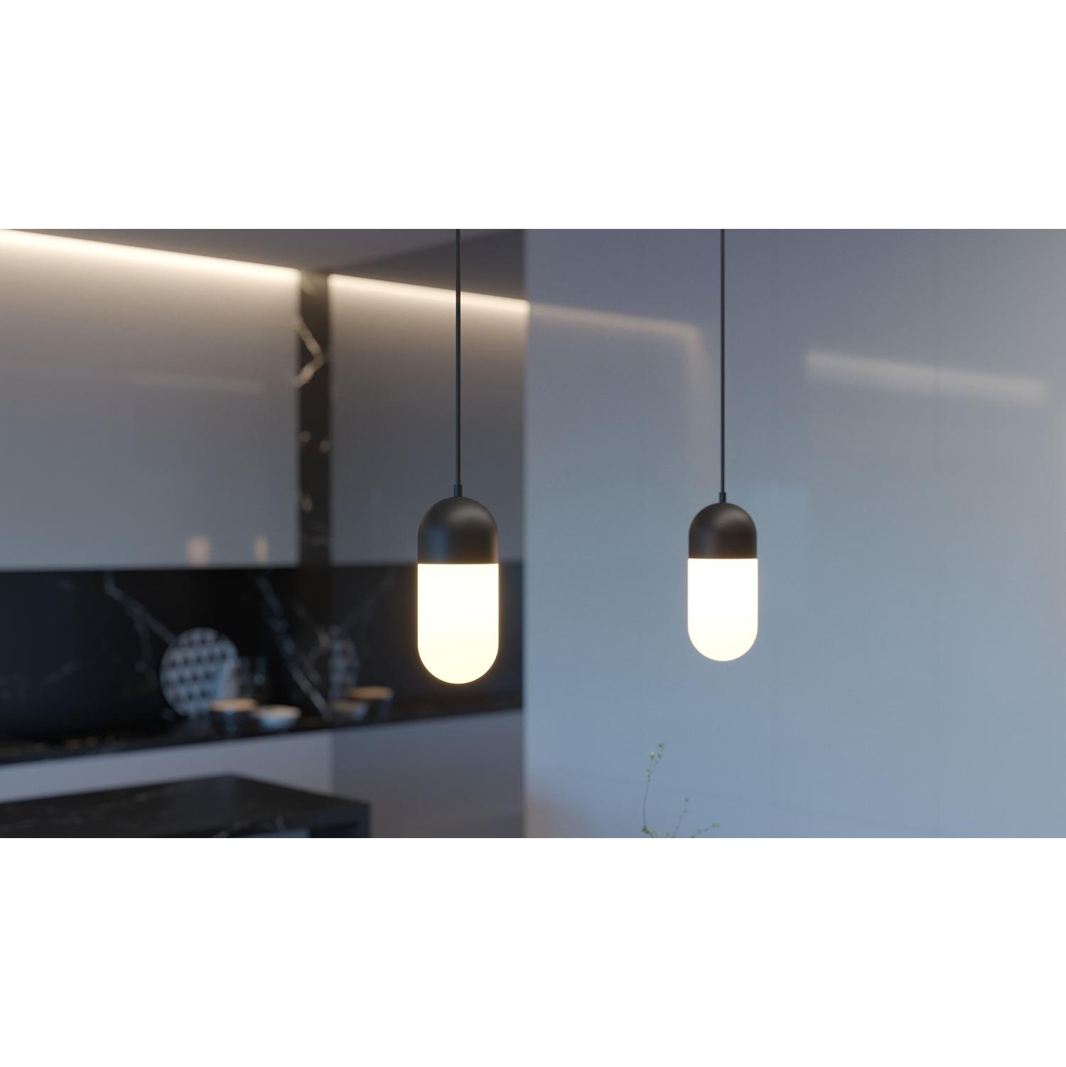 Irvine 5'' LED Pendant Light, Black Finish