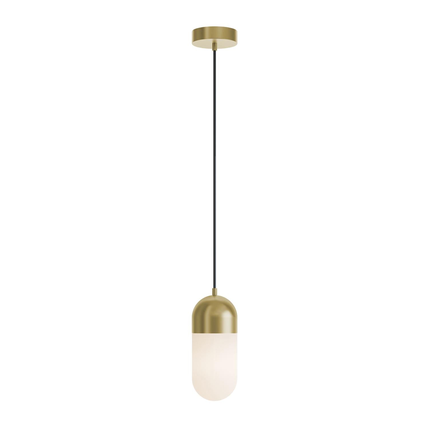 Irvine 5'' LED Pendant Light, Light Antique Brass Finish