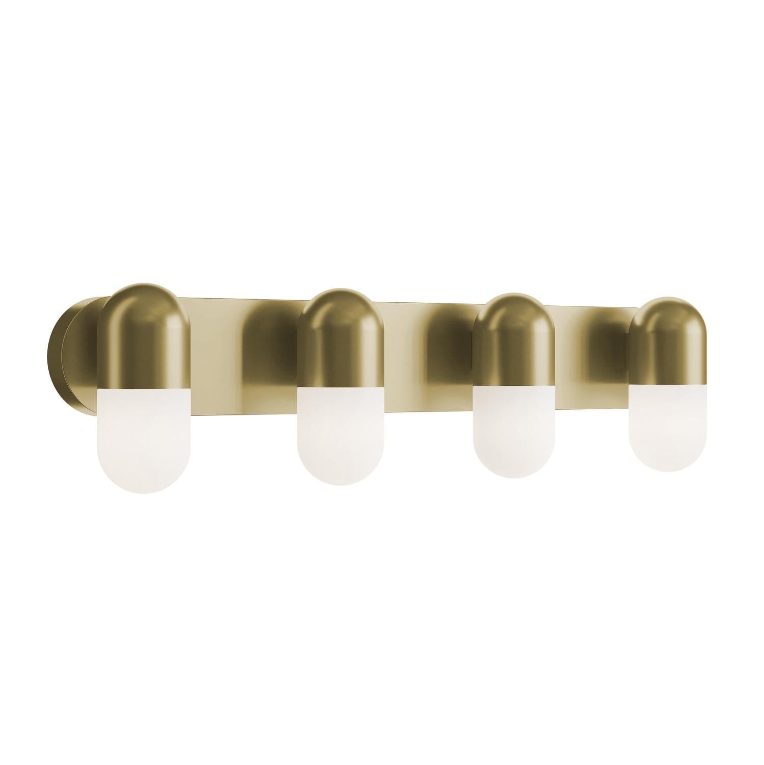 Irvine 33'' 4-Light LED Bathroom Vanity Light, Light Antique Brass Finish