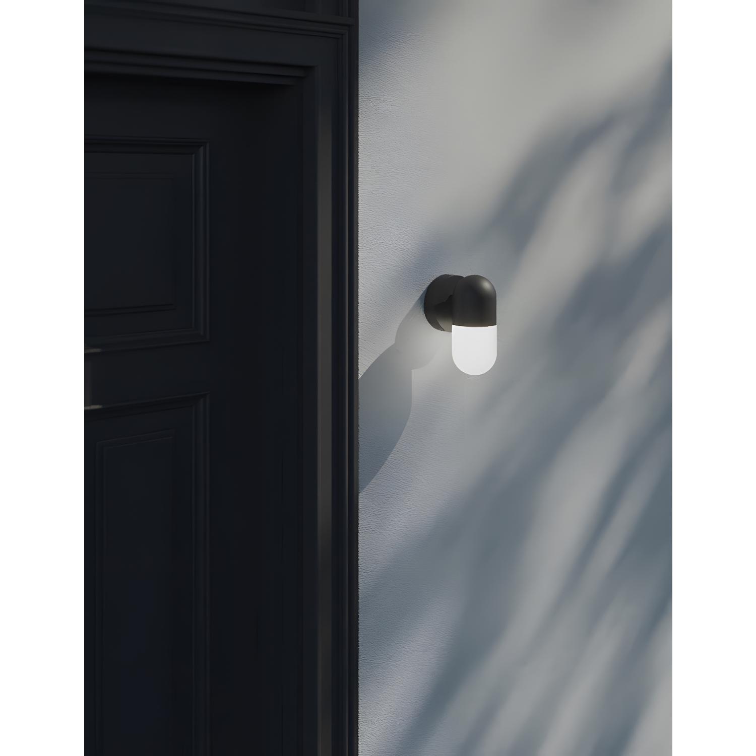 Irvine 8'' LED Outdoor Wall Sconce, Black Finish