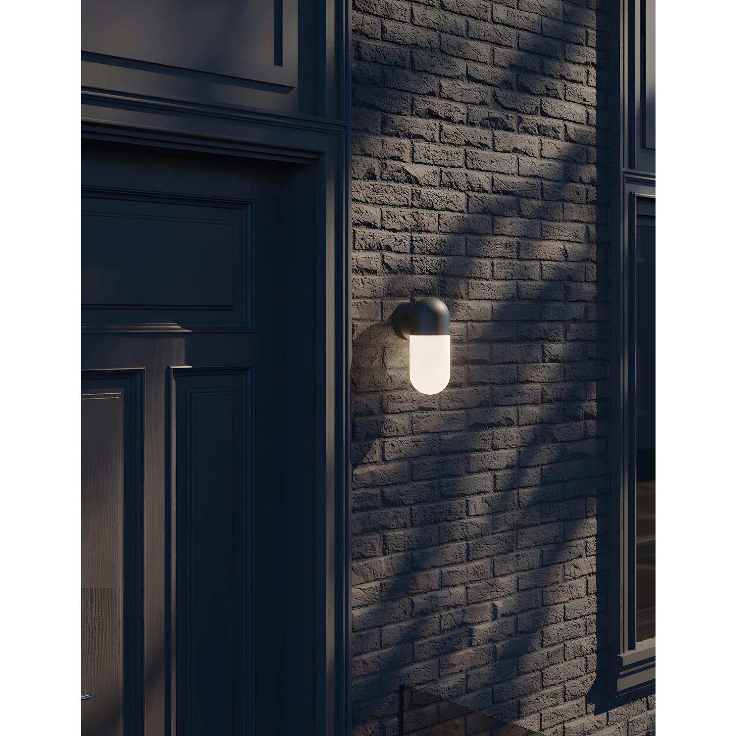 Irvine 12'' LED Outdoor Wall Sconce, Black Finish