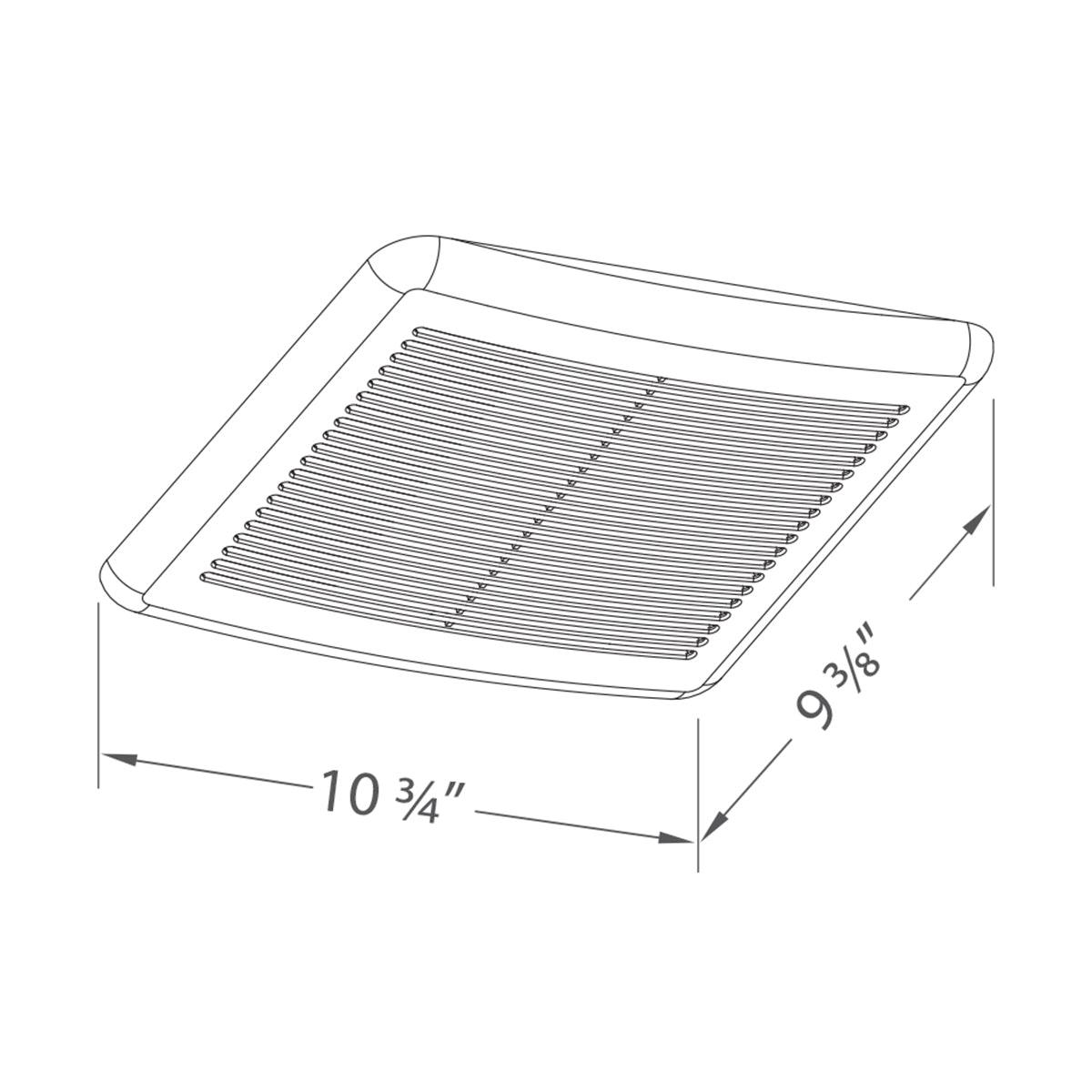 Delta BreezIntegrity 80 CFM Bathroom Exhaust Fan Motor and Grille for use with ITG-A Housing - Bees Lighting