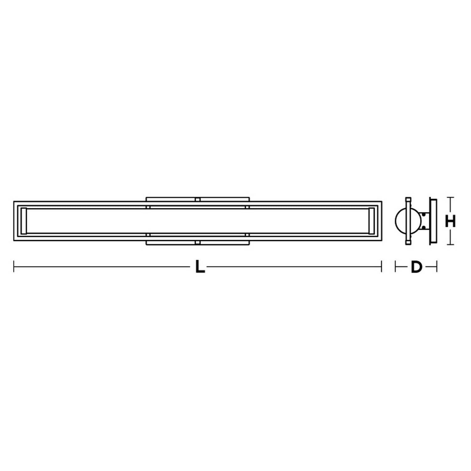 Jordan 24'' LED Bath Bar, Light Antique Brass Finish