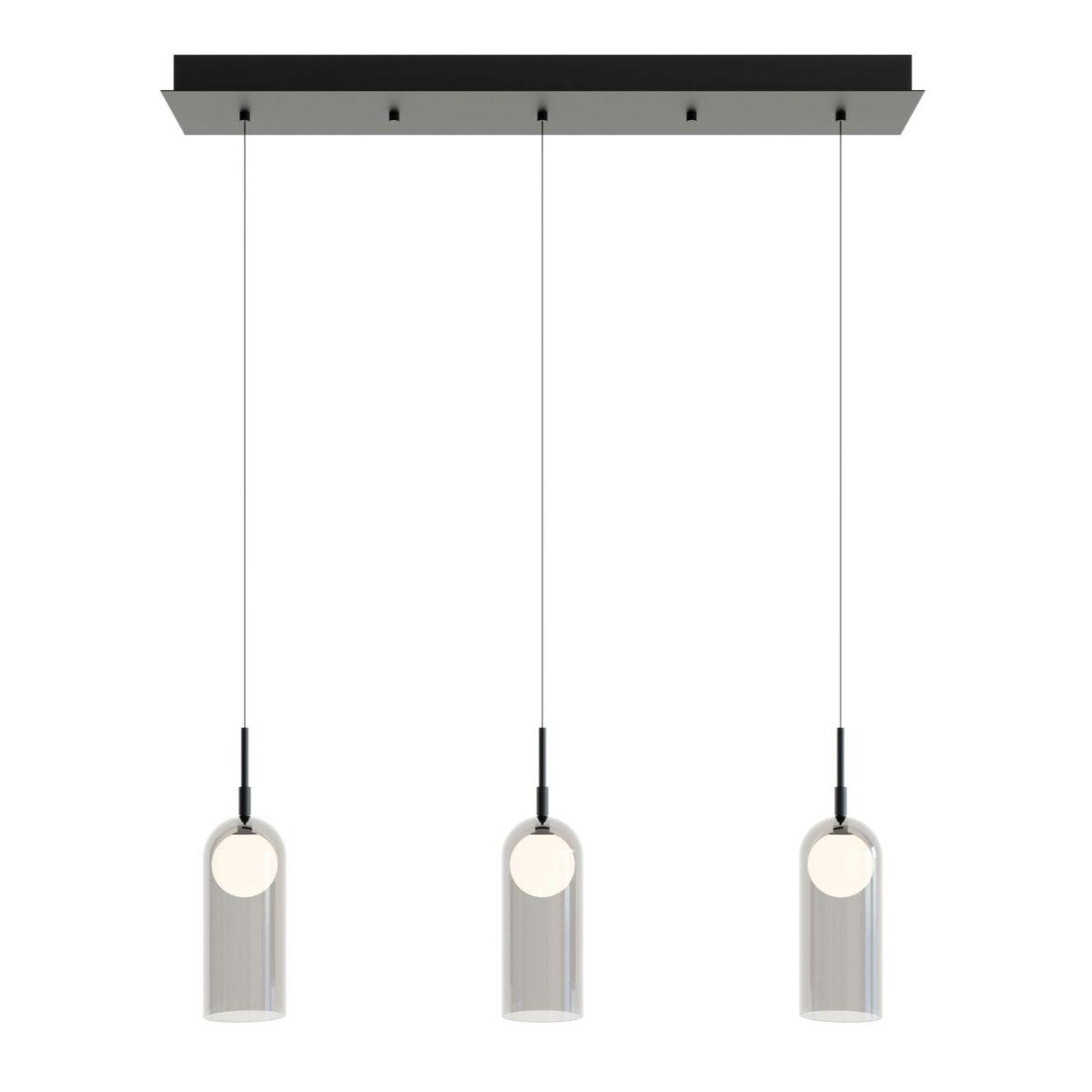 Kiran 3 Lights 36 In. LED Pendant Light Black Finish - Bees Lighting