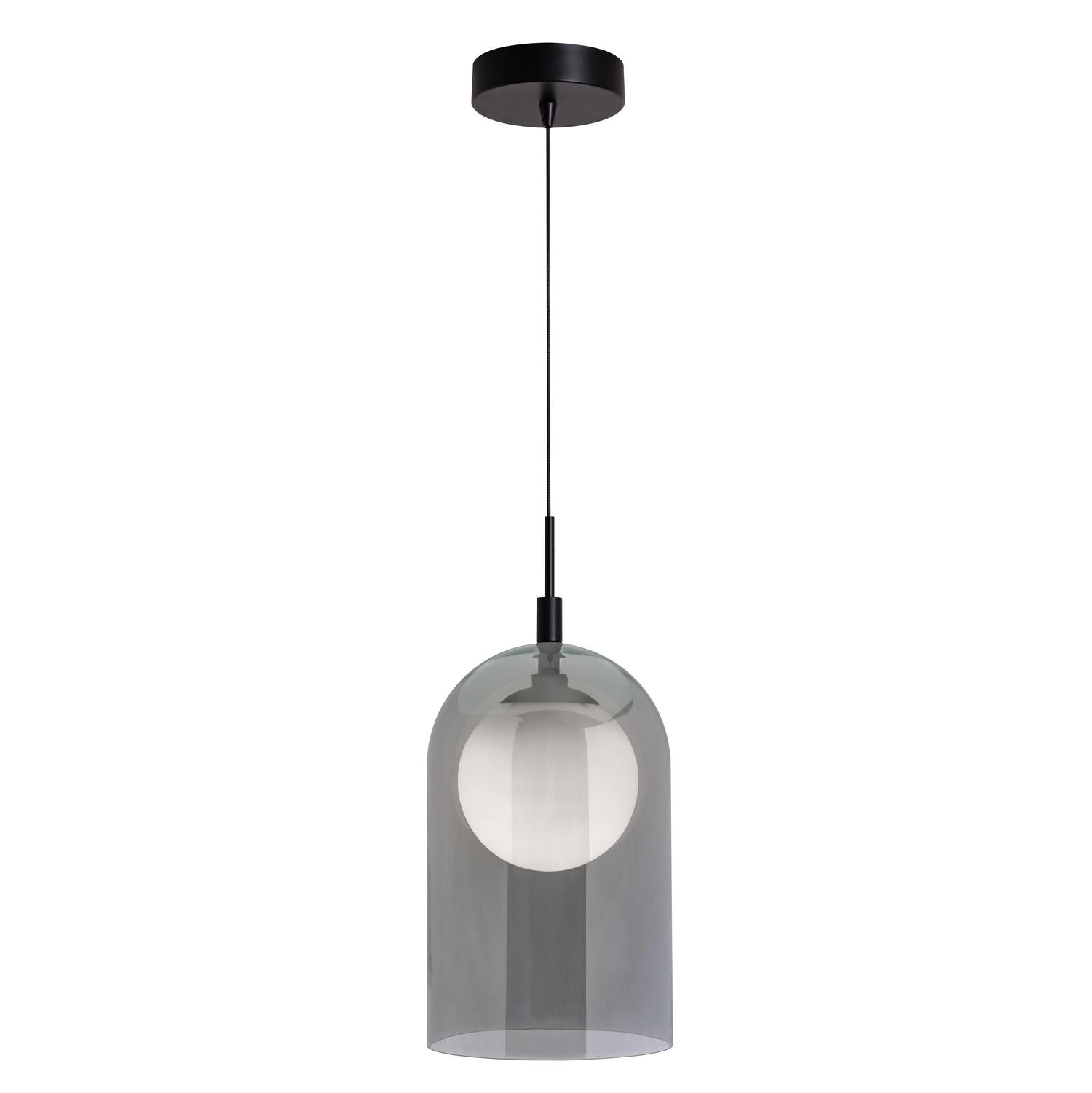 Kiran 8'' LED Pendant Light, Black Finish