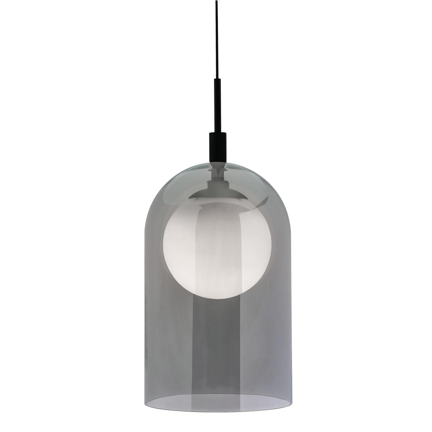 Kiran 8'' LED Pendant Light, Black Finish