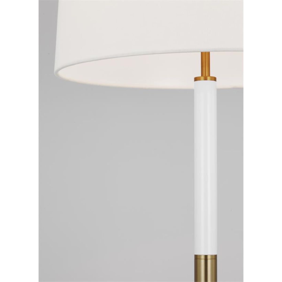 Monroe Medium Table Lamp Burnished Brass with White Accents