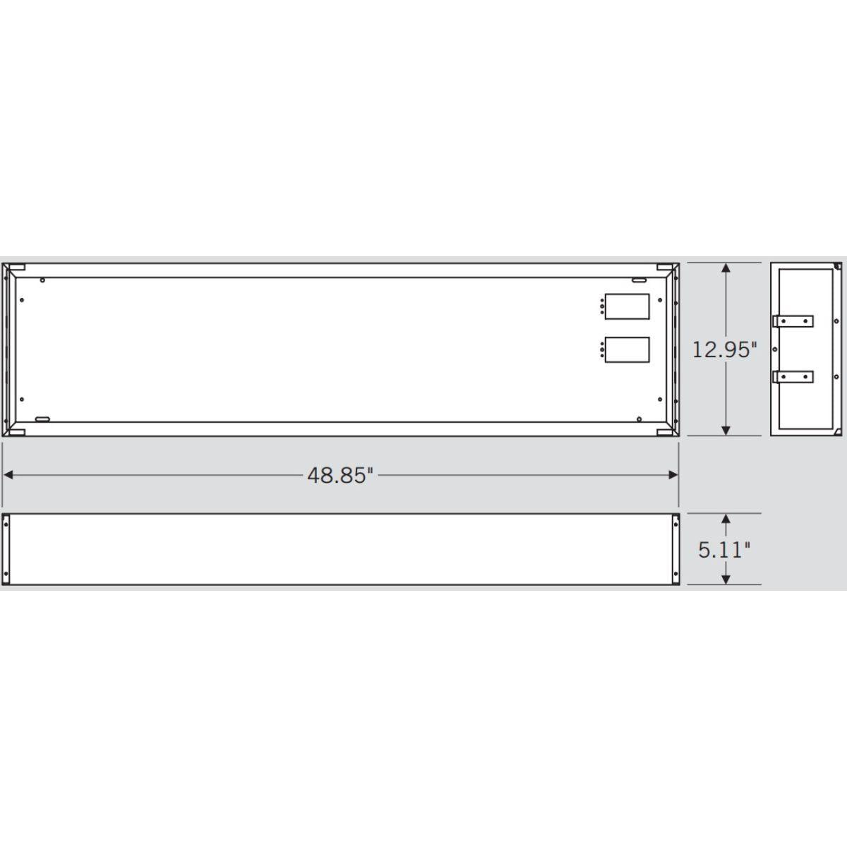 Surface Mount Kit For XFit 1x4 LED Center Basket Troffers - Bees Lighting