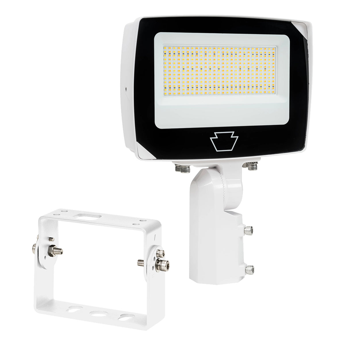 Keystone LED Rectangular Floodlight, Power Select, Color Select, Photocell, Two Mounting Options - Bees Lighting