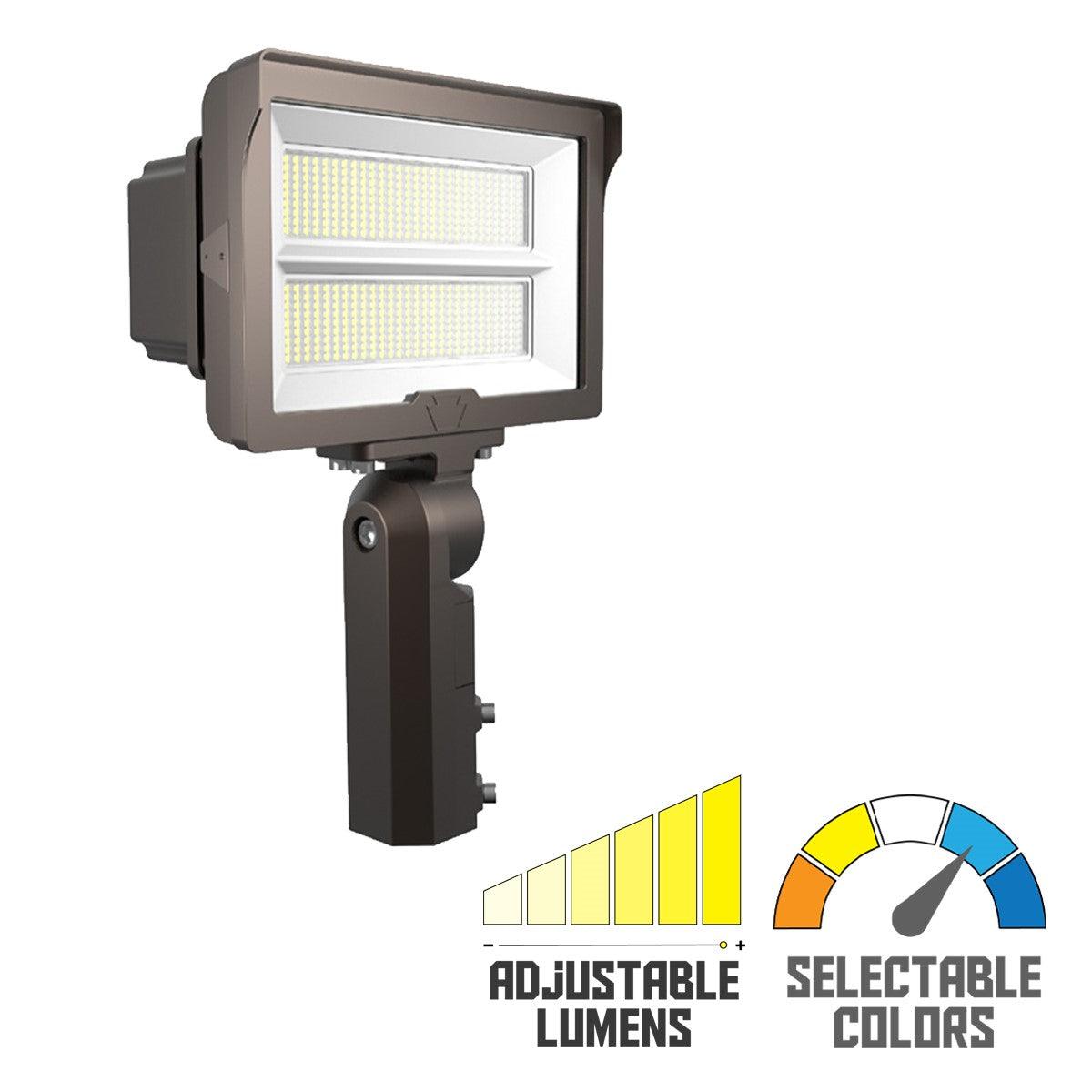 LED Flood Light With Photocell, 100/140 Watts, 20000 Lumens, 30K/40K/50K, 277-480V, 7H x 6V - Bees Lighting