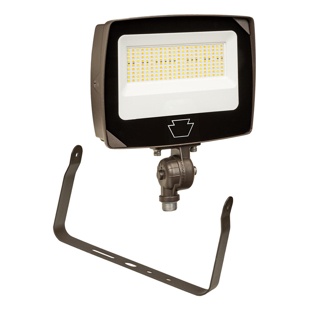 Keystone LED Rectangular Floodlight, Power Select, Color Select, Photocell, Two Mounting Options - Bees Lighting