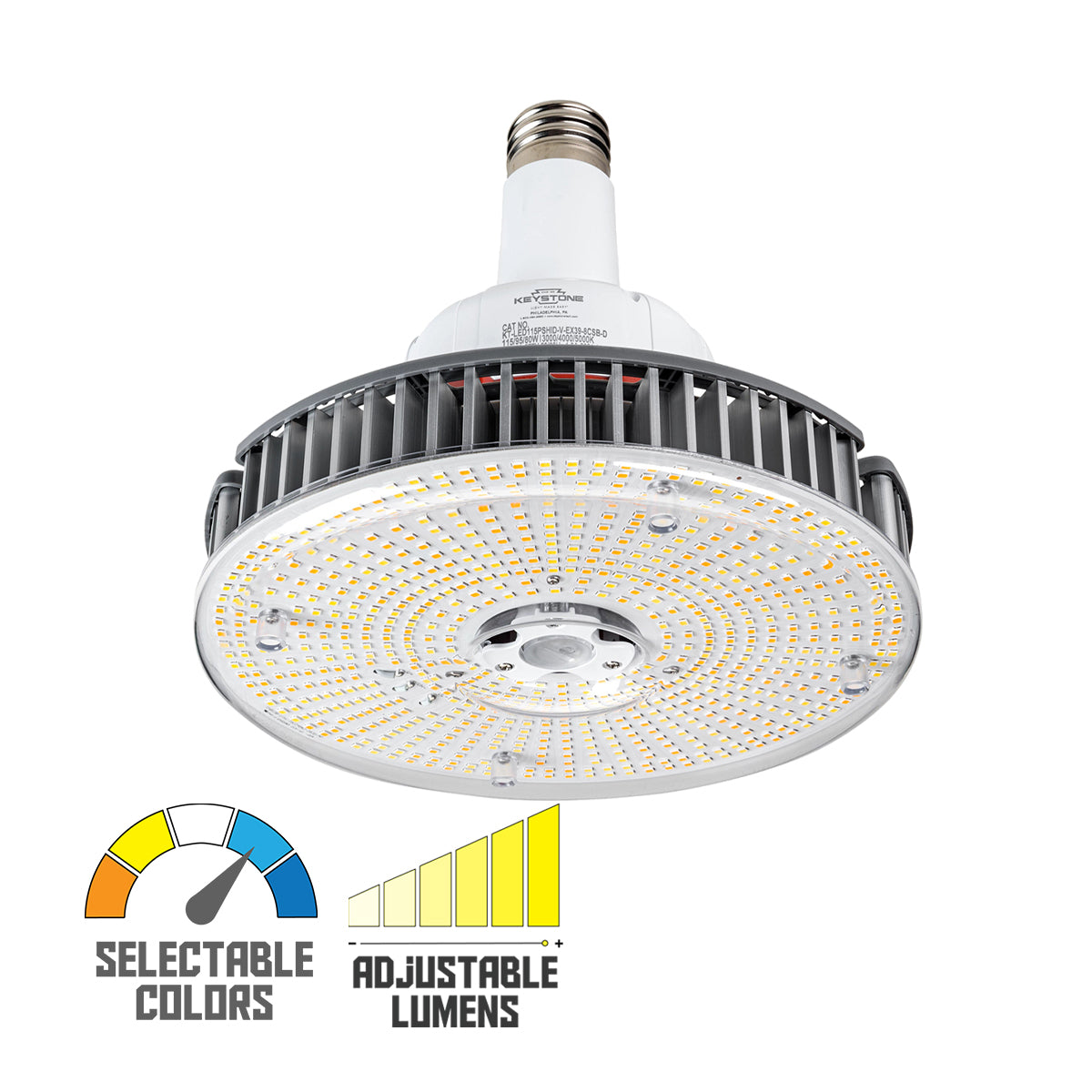 High Bay Retrofit LED Bulb, 80/95/115W, 17000lm, 30K/40K/50K, EX39 Mogul, 120-277V