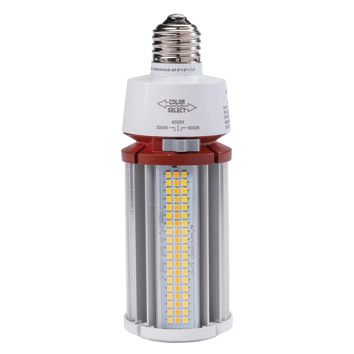 LED Corn Bulb, 18W|22W|27W, 3900lm, Selectable CCT, 100W MH Equal, E26 Base, 120-277V - Bees Lighting