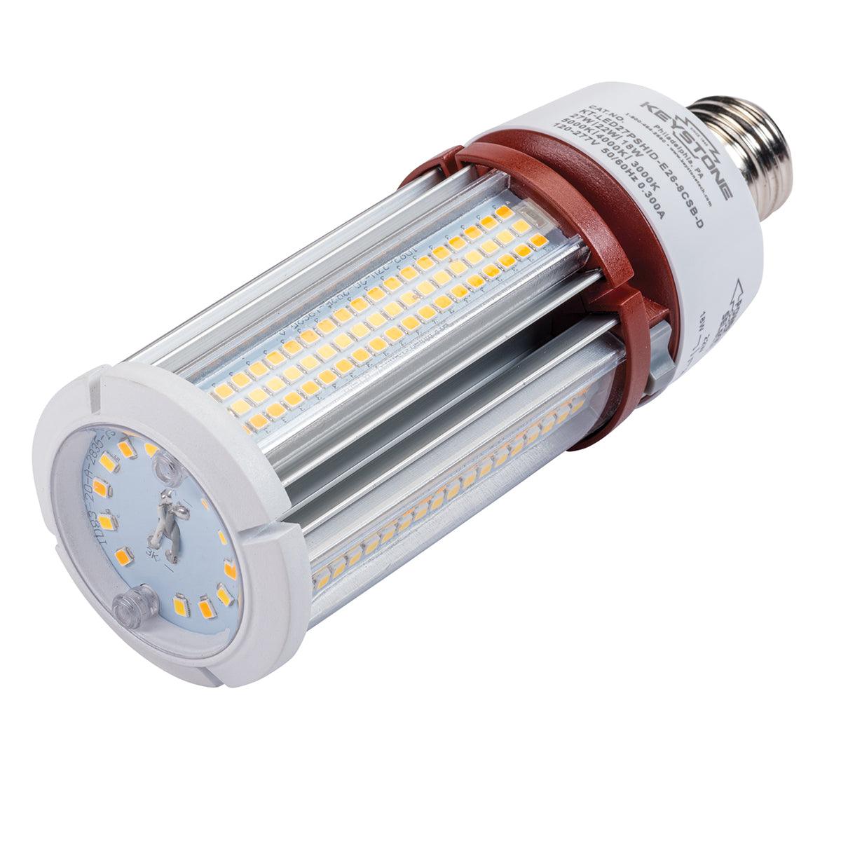 LED Corn Bulb, 18W|22W|27W, 3900lm, Selectable CCT, 100W MH Equal, E26 Base, 120-277V - Bees Lighting