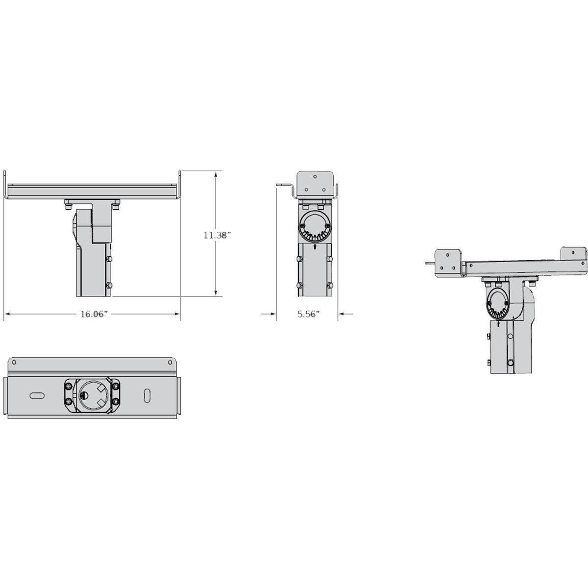 Slipfitter Mount Kit For Keystone Series 1 Sports Light Flood Small Size Fixtures, Gray Finish - Bees Lighting