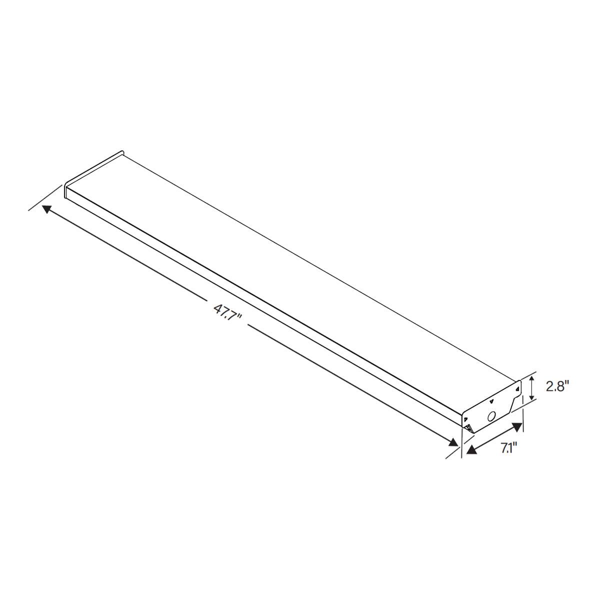 4ft LED Wraparound Light, 44 Watts Adjustable, 35K/40K/50K, 120-277V, Prismatic Diffuser - Bees Lighting