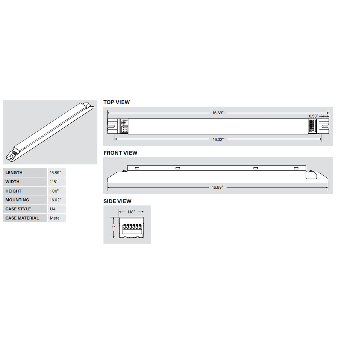 SmartCurrent 100Watts, USB Programmable LED Driver 1500-3000mA, 0-10V Dimming, 120-277V - Bees Lighting