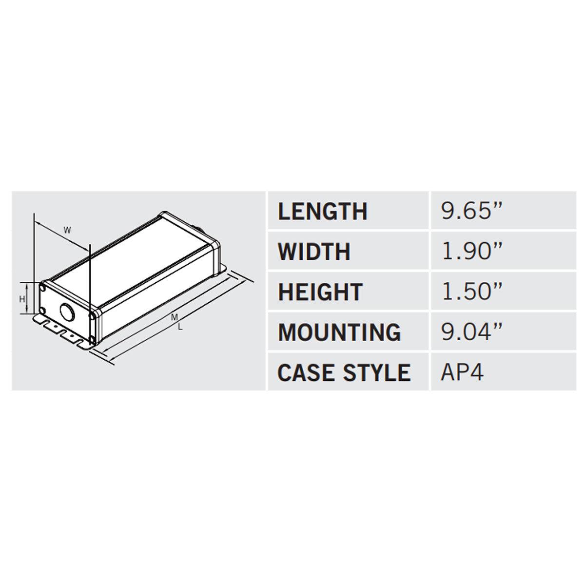 60 Watts, 12VDC Constant Voltage LED Driver, Class 2, 120-277V Input, IP67 Rated - Bees Lighting