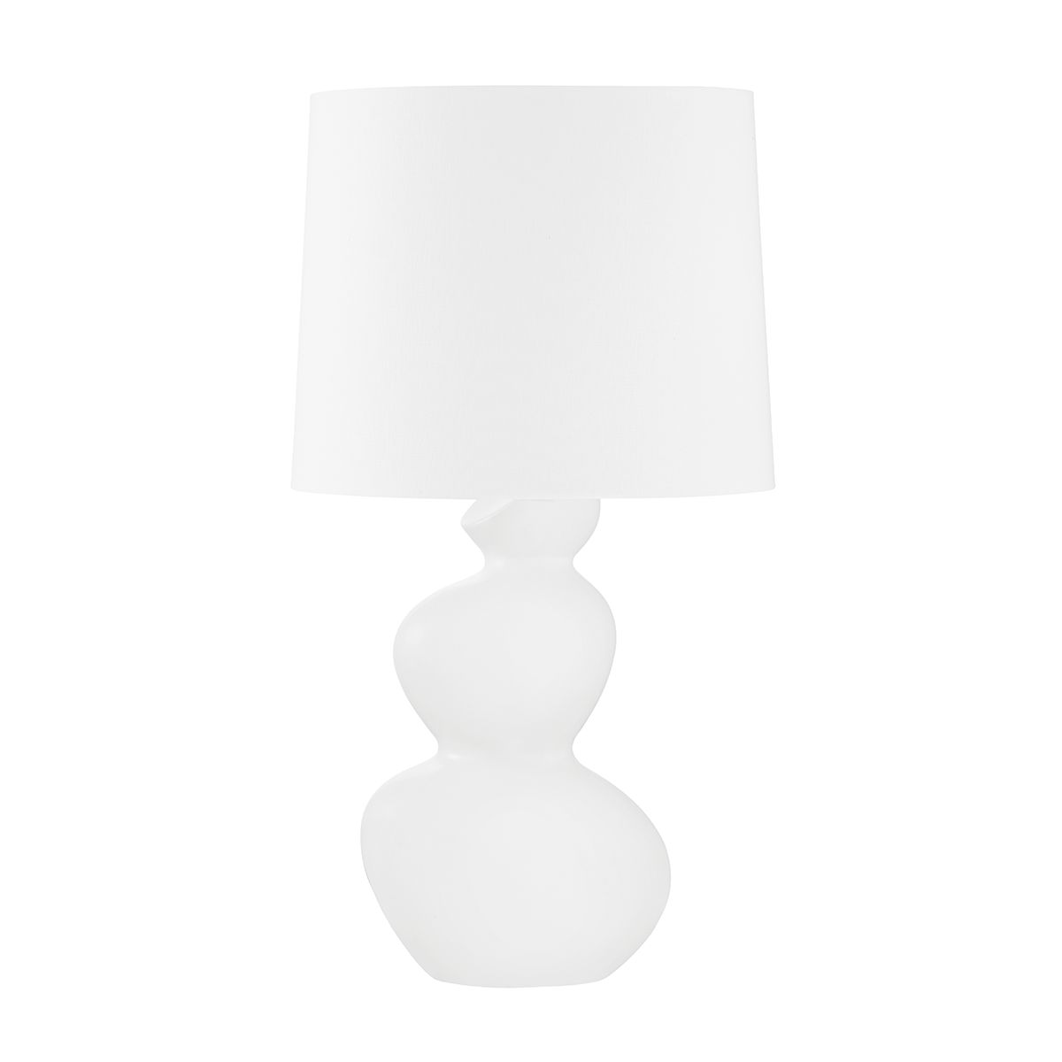 Kingsley Table Lamp Ceramic Satin White with Aged Brass Accents