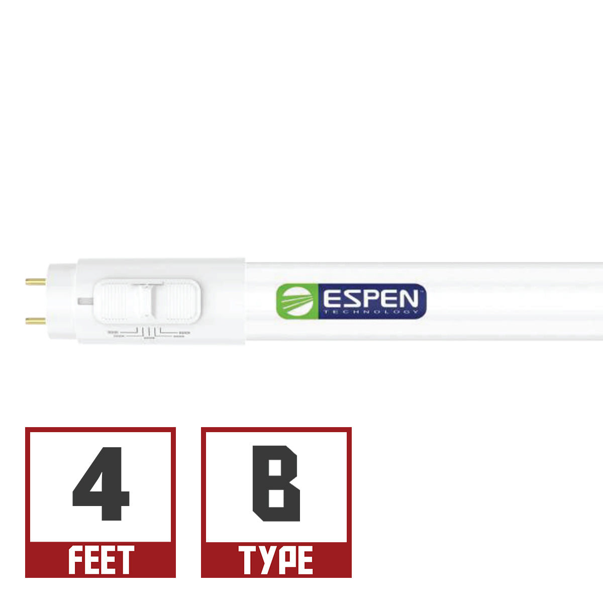 4ft LED T8 Tube, 15W|12W|10W, 2250 Lumens, 3000K to 6500K, Ballast Bypass, Single|Dual End