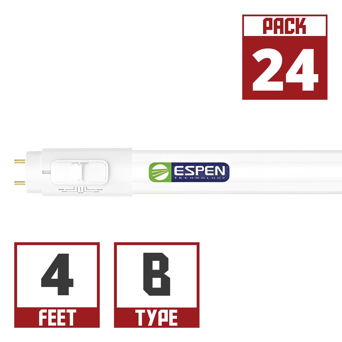 4ft LED T8 Tube, 15W|12W|10W, 2250 Lumens, 3000K to 6500K, Ballast Bypass, Single|Dual End - Bees Lighting