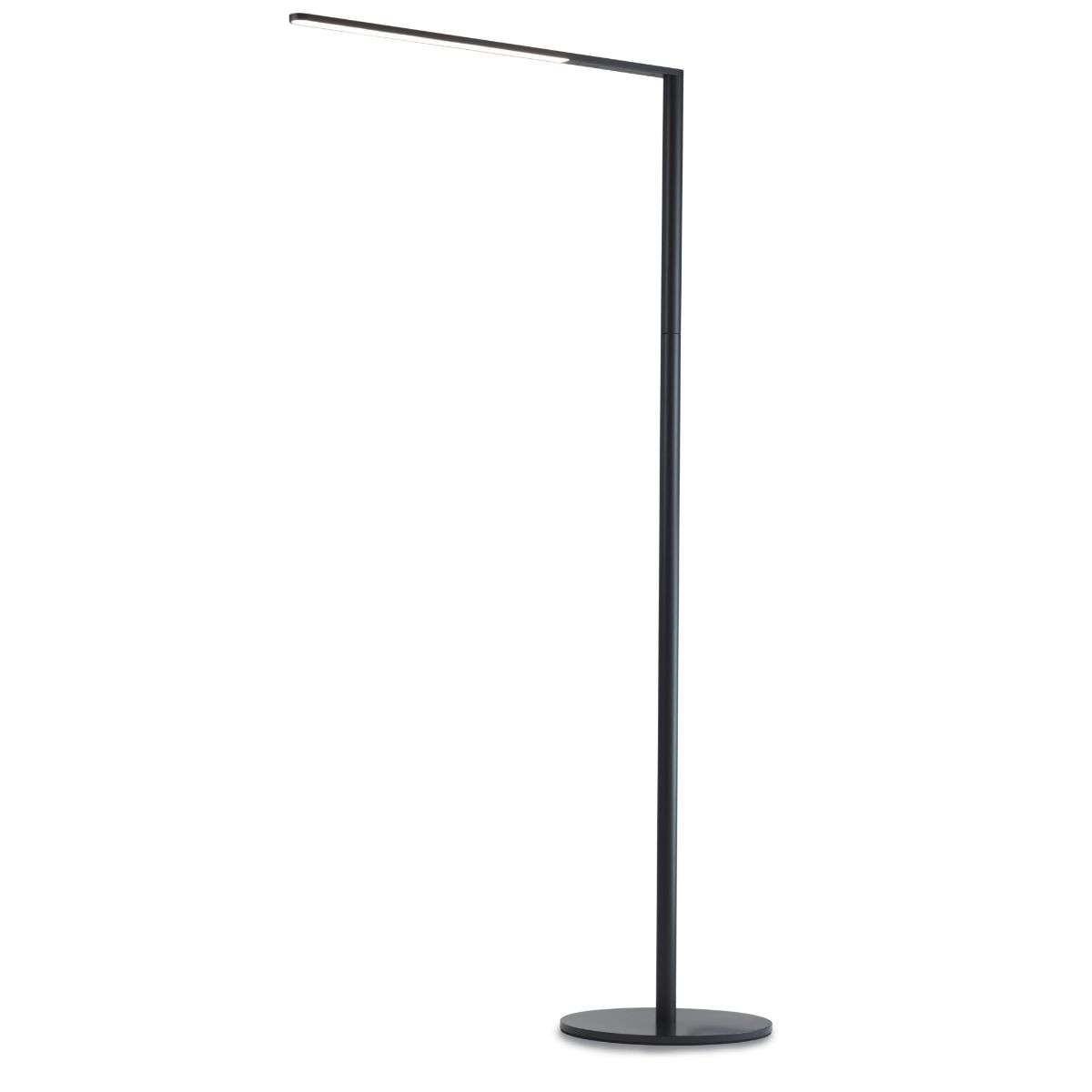 Lady7 Metallic Black Contemporary LED Floor Lamp with USB Port