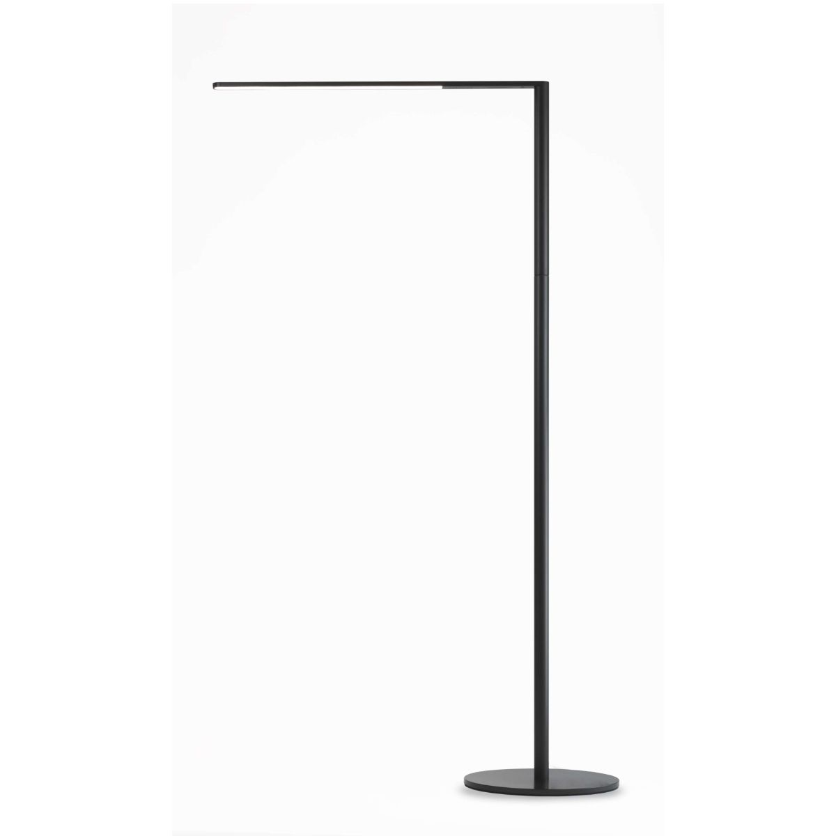 Lady7 Metallic Black Contemporary LED Floor Lamp with USB Port