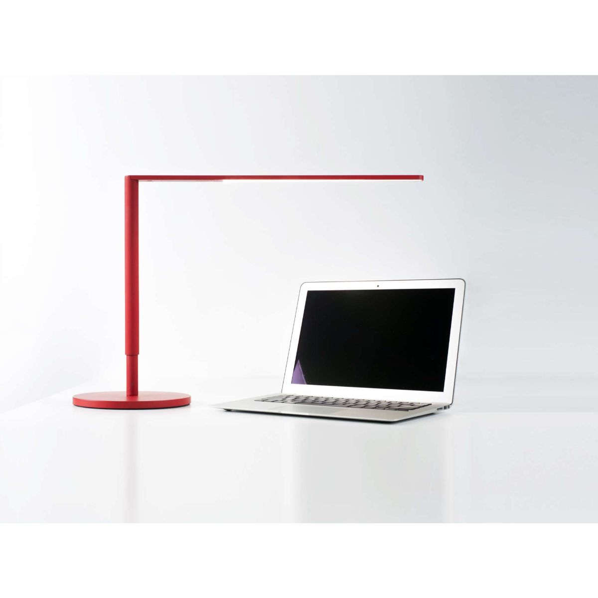 Lady7 Matte Red Contemporary LED Desk Lamp and USB Port