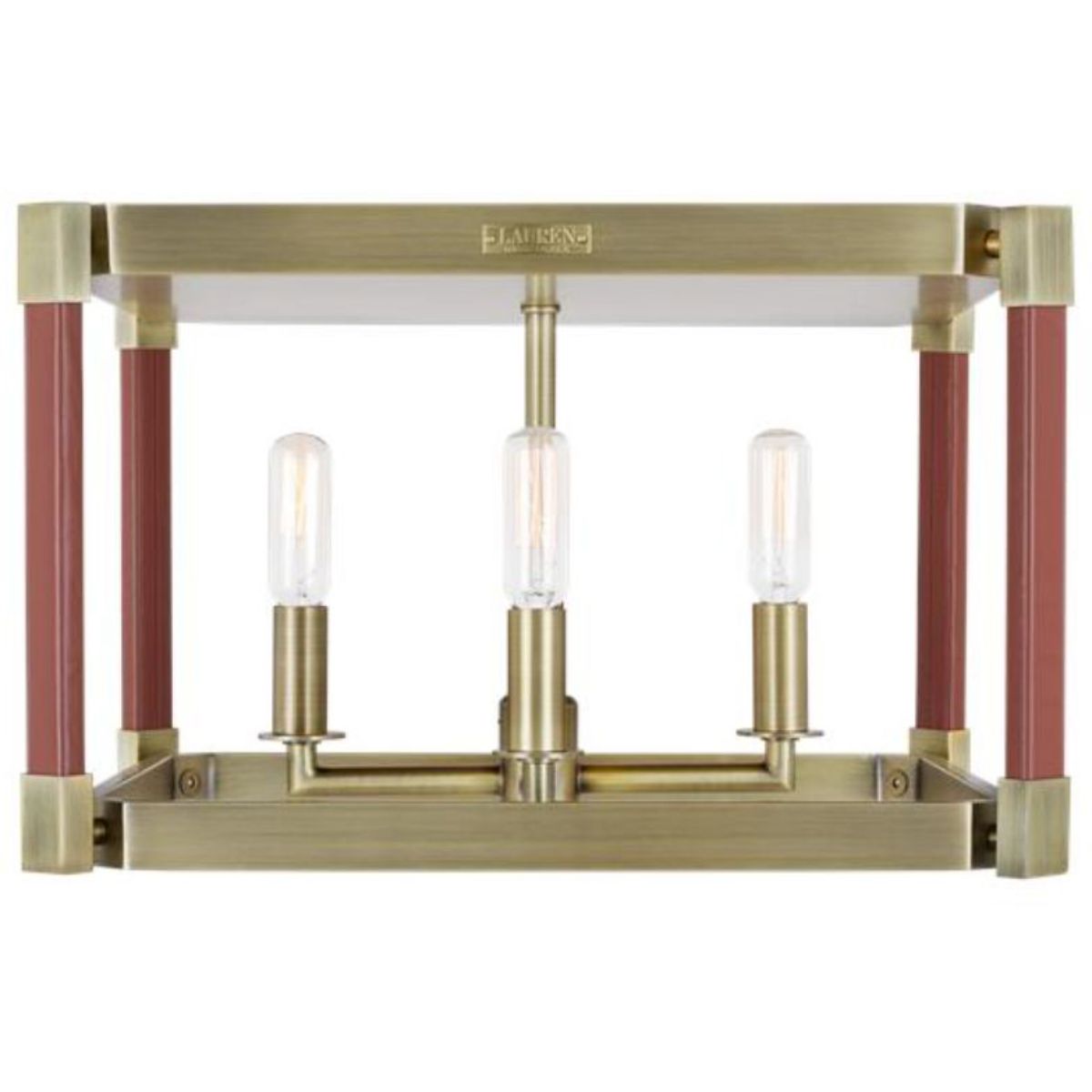 Hadley 15 in. 4 Lights Flush Mount Light Brass Finish