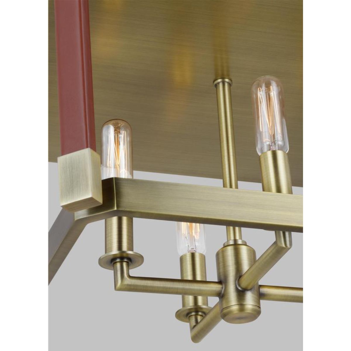 Hadley 15 in. 4 Lights Flush Mount Light Brass Finish