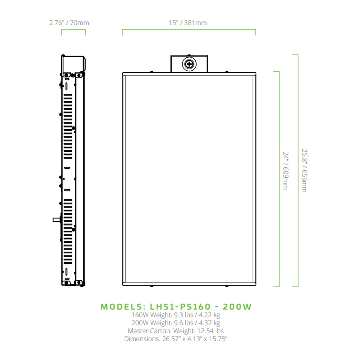 Linear High Bay LED Light, 90/110/130/160W, 24000lm, 4000K/5000K, 120-347V