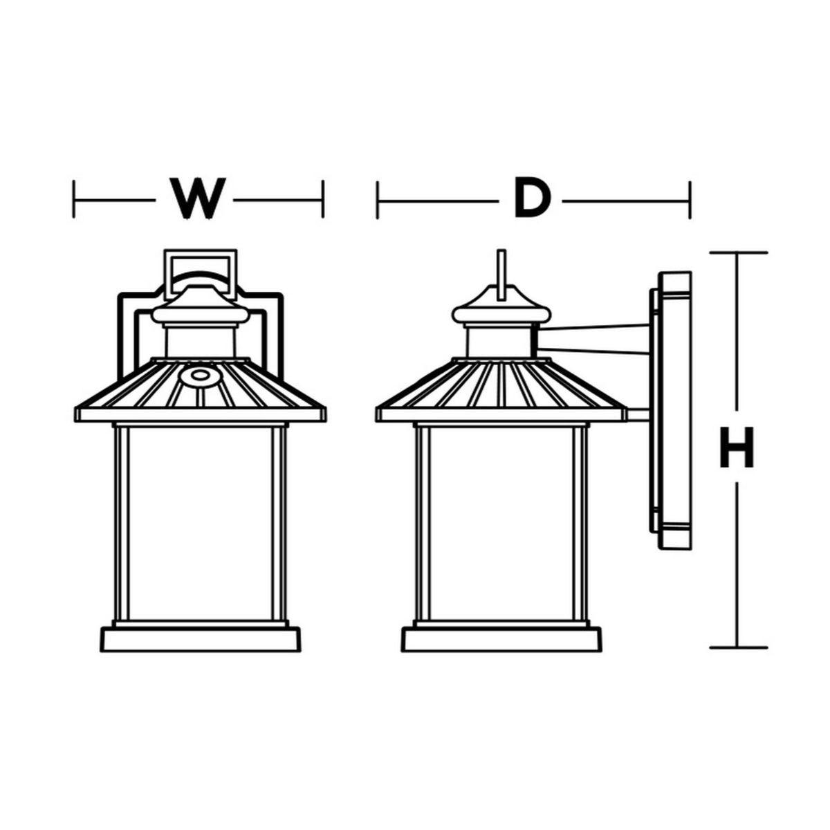 Lennon 11 in. Outdoor Wall Light Black Finish - Bees Lighting