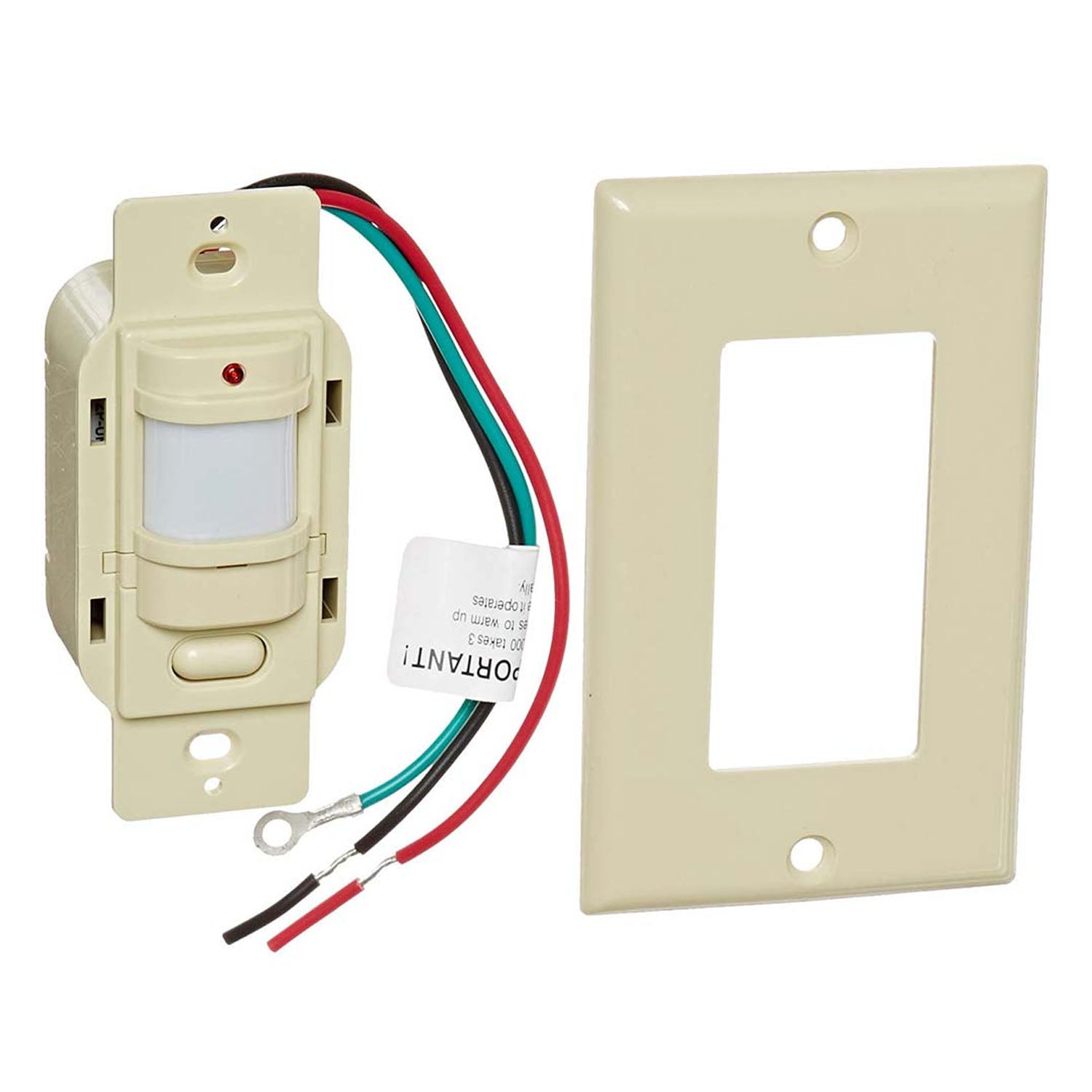 8 Amp Single Pole Occupancy Motion Sensor In-Wall Switch Ivory