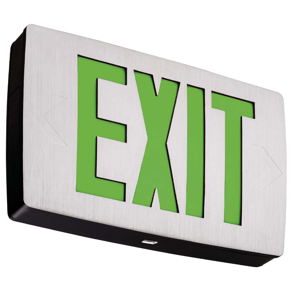 Lithonia LQC-2-G-EL-N - LED Exit Sign, Double face with Green Letters ...