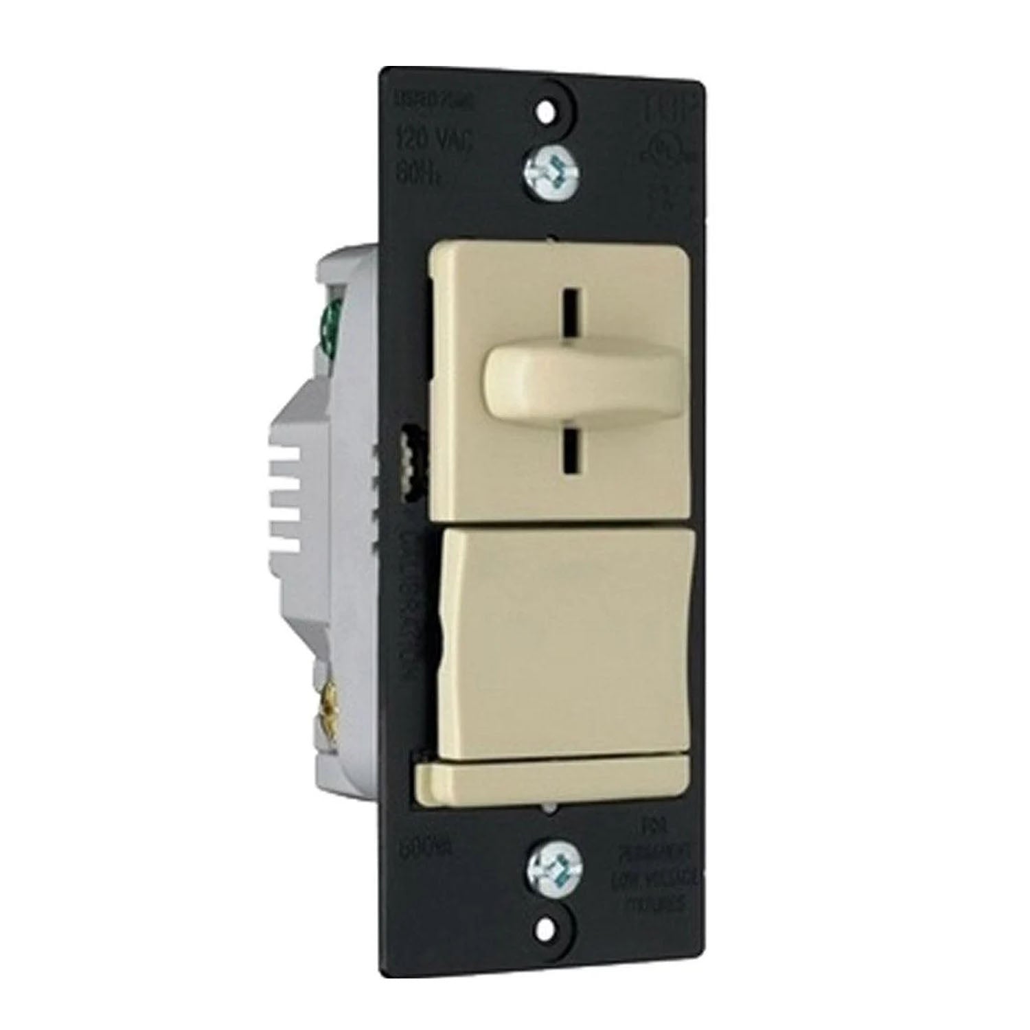 LS Slide Dimmer Switch, 450-Watt LED, Single Pole or 3-Way, Ivory - Bees Lighting