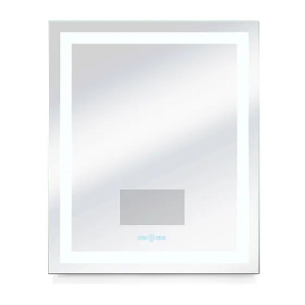 Edison 30 In. X 36 In. Tri-color LED Wall Mirror With 13.3 in. LCD Television and Touch On/Off Dimmer Function - Bees Lighting