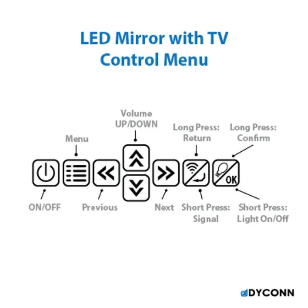 Edison 30 In. X 36 In. Tri-color LED Wall Mirror With 13.3 in. LCD Television and Touch On/Off Dimmer Function - Bees Lighting