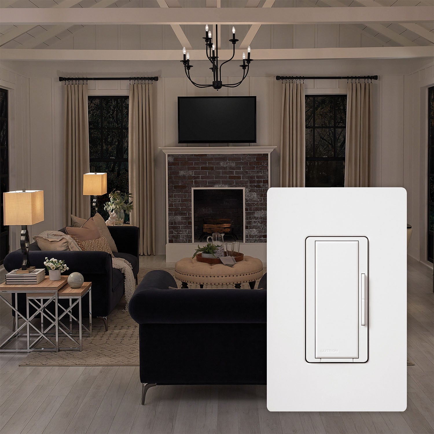 Lutron Maestro Companion Multi-Location Dimmer, Not for Standalone Use, White