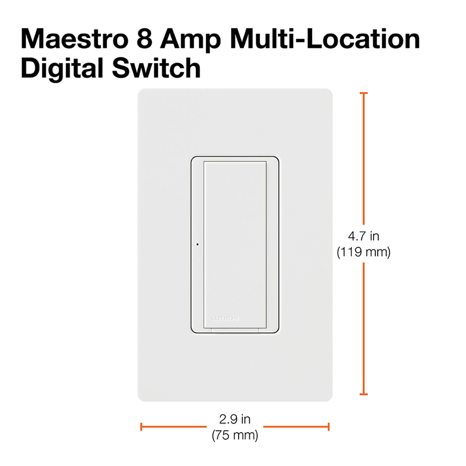 Maestro Tap Light Switch, 8A Single Pole/Multi-Location, White