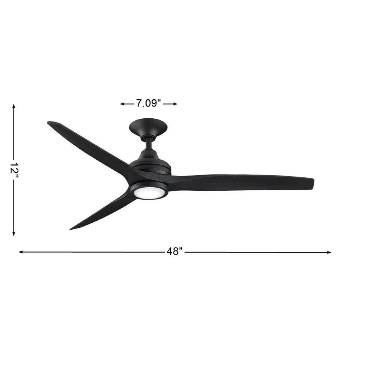 Spitfire Black 48 in. Ceiling Fan Motor, Blades Sold Separately