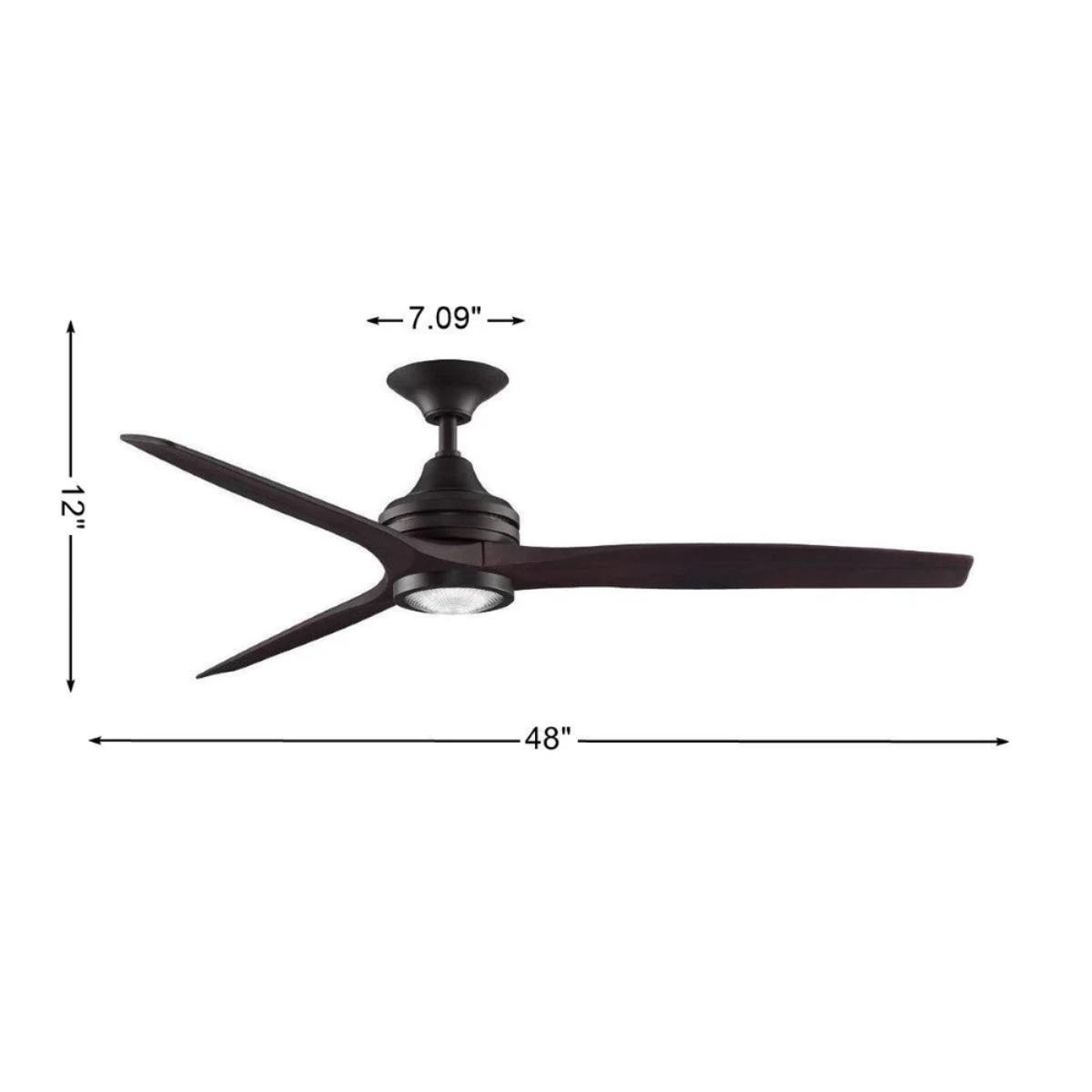 Spitfire Dark Bronze 48 in. Ceiling Fan Motor, Blades Sold Separately