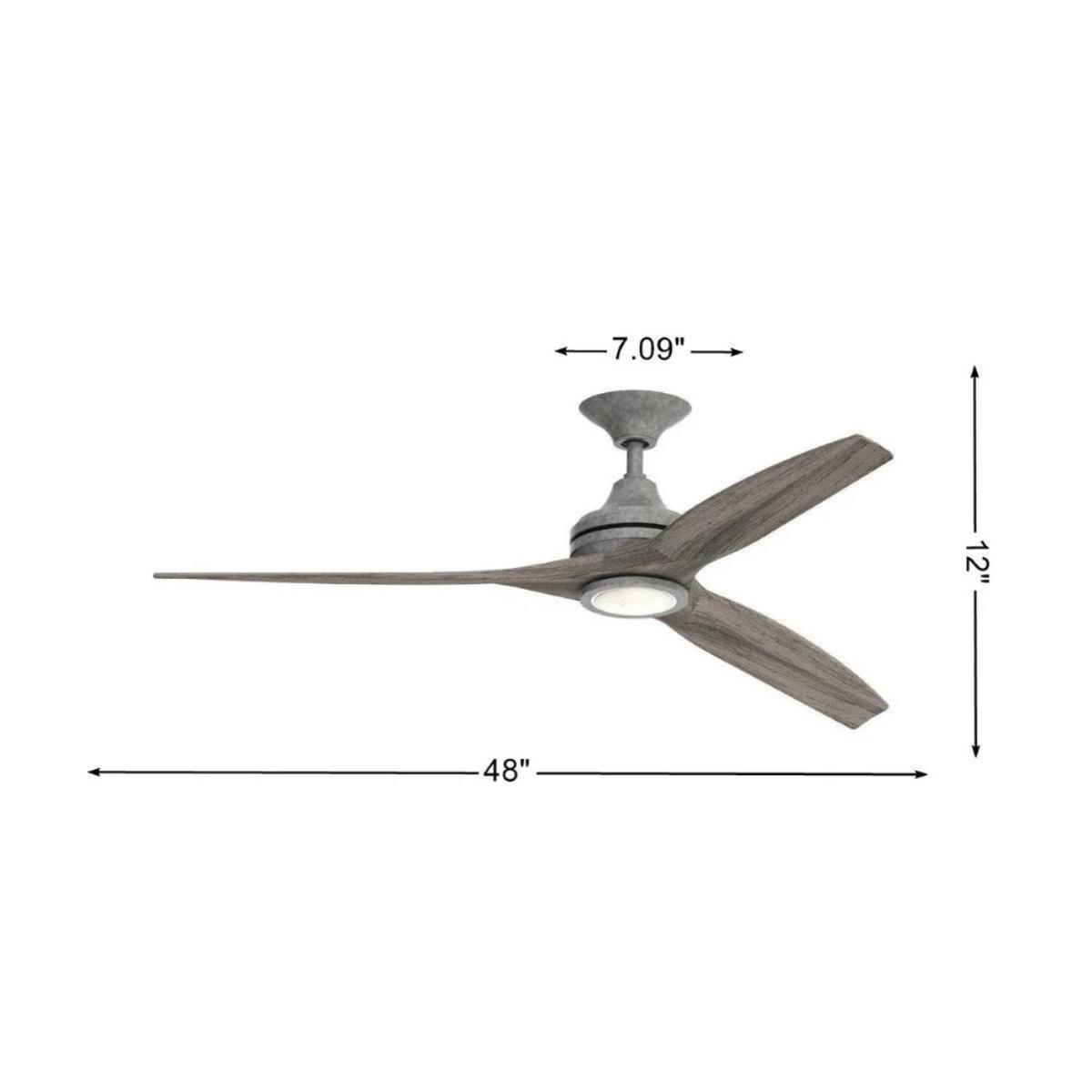 Spitfire Galvanized 48 in. Ceiling Fan Motor, Blades Sold Separately